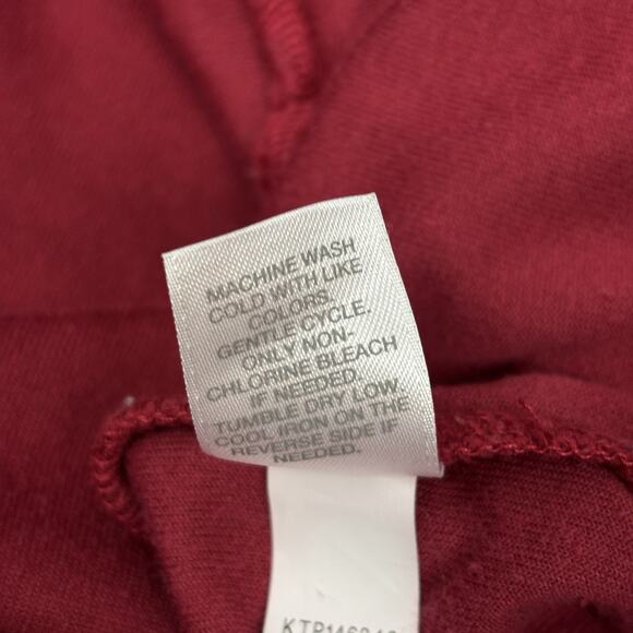 pureJill Velvet Velour Top Sz XL petite Turtleneck Crimson Red Pima Cotton Blend - Picture 14 of 14